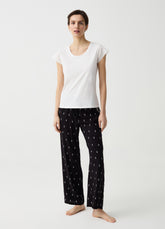 Ovs Pyjama Trousers In Canvas With Ethnic Print